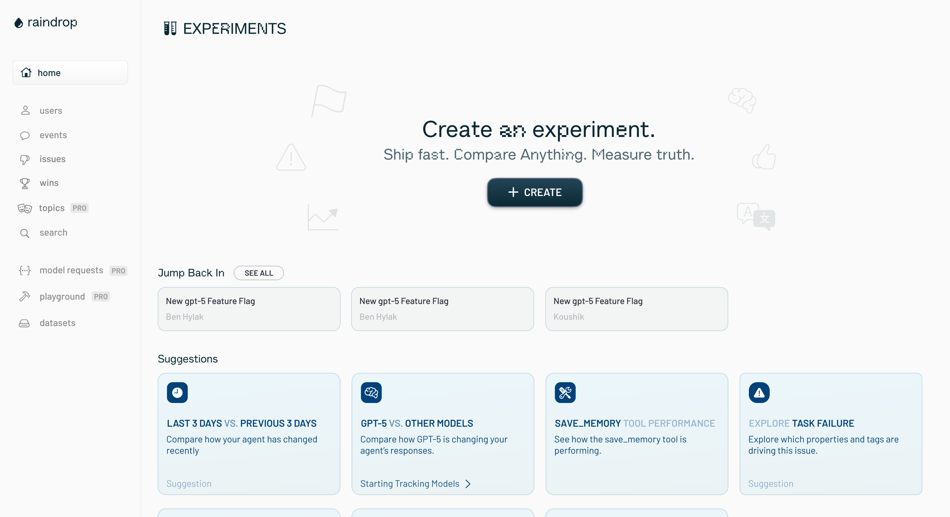 Experiment screenshot