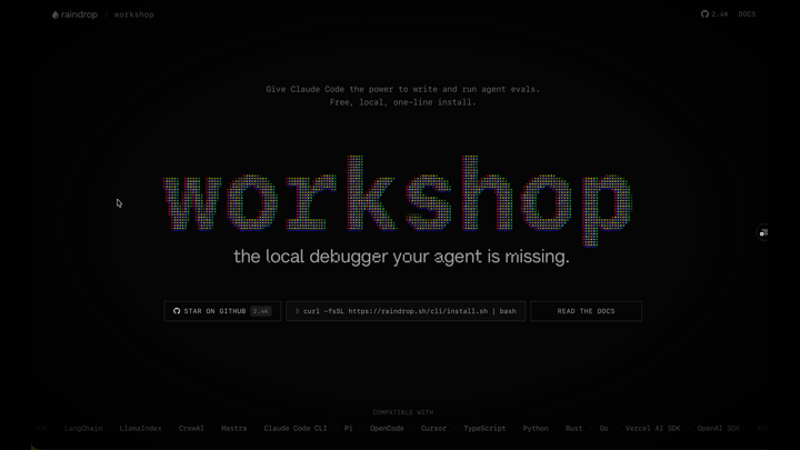 Introducing Raindrop Workshop